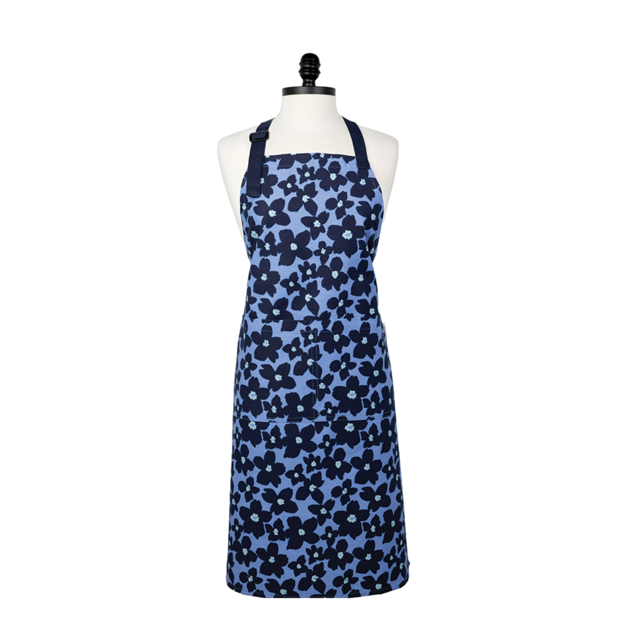 Periwinkle Floral Designer Chef Apron