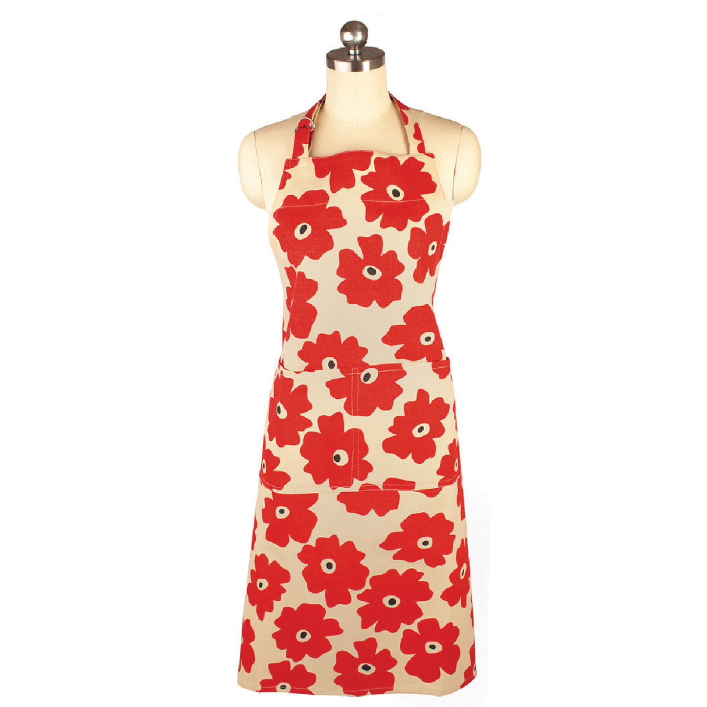 Red Poppy Designer Chef Apron