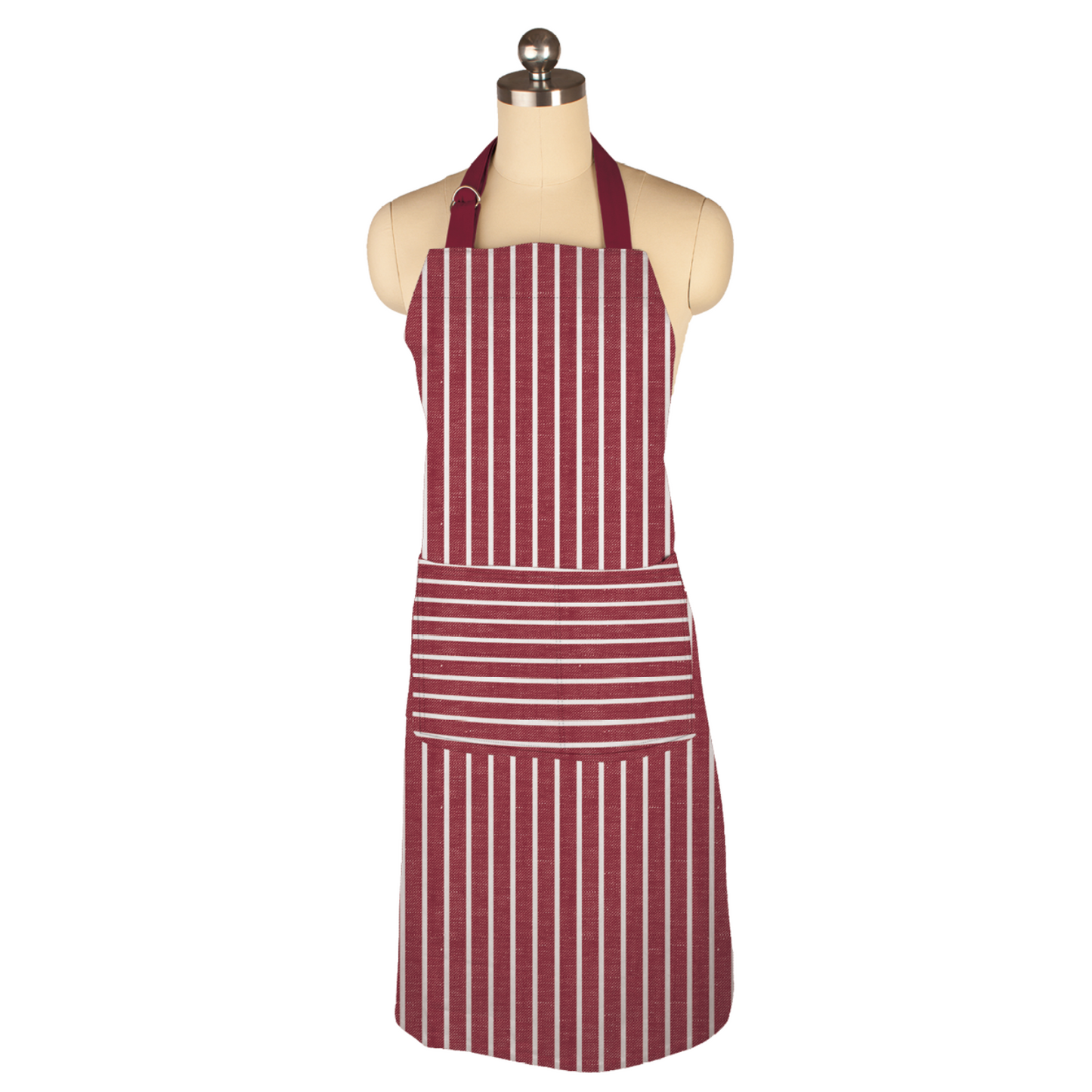 Cabernet Pinstripes Designer Chef Apron