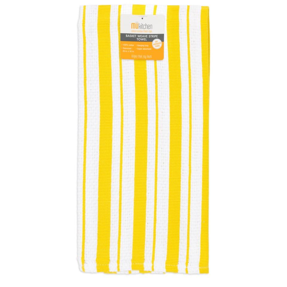 Yellow Basket Weave Towel