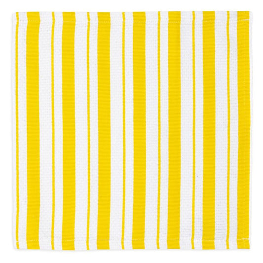 Yellow Basket Weave Dish Cloths Set/2