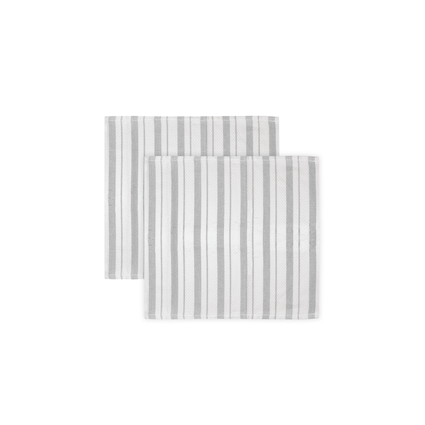 Misty Gray Basket Weave Dish Cloths Set/2