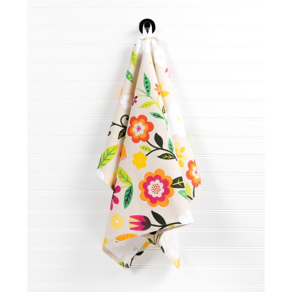 Retro Floral Designer Towel