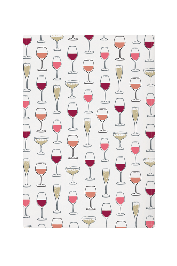 Wine Glasses Designer Towel