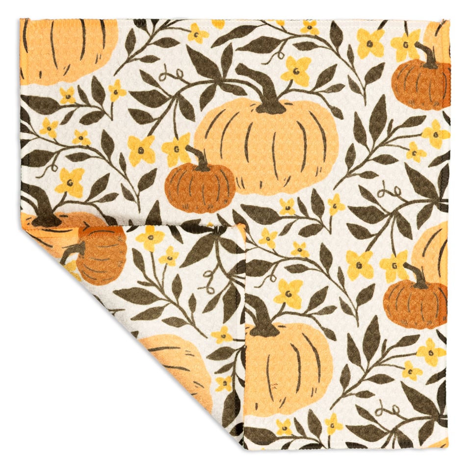 Pumpkin/Leaves Vibe Recycled Cloth Set/2