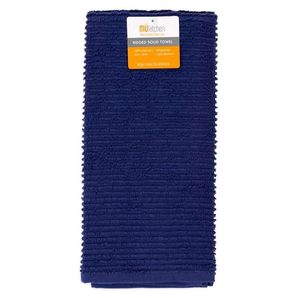 Ink Blue Ridged Towel