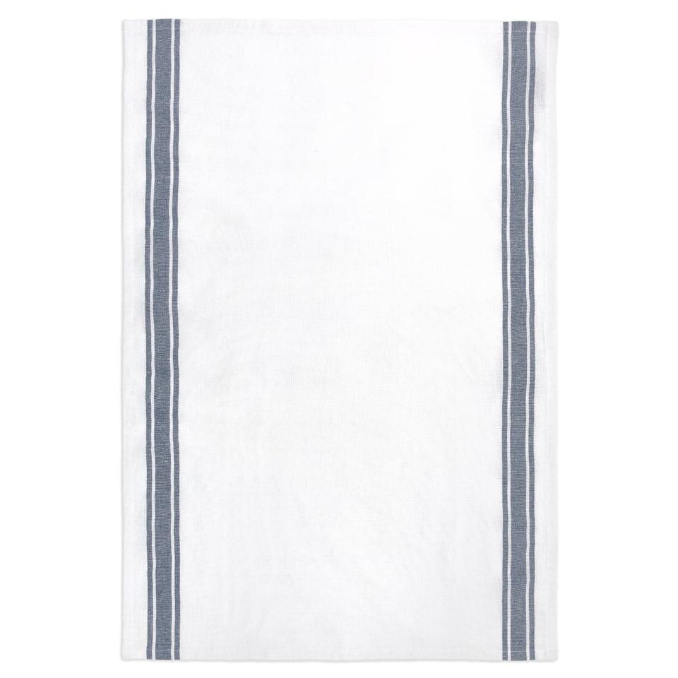 Stonewash Blue Relaxed Stripe Towel Set/2