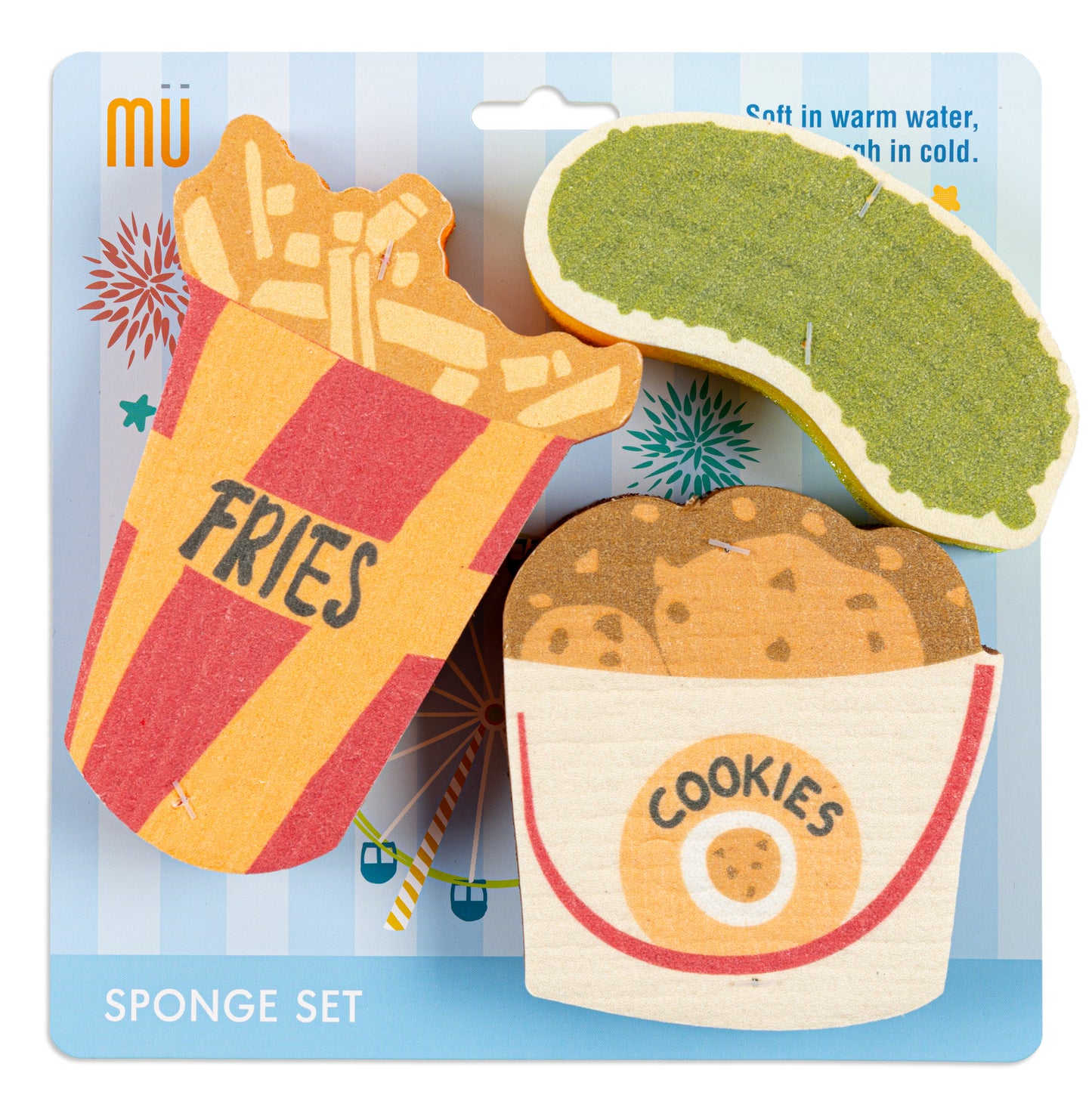Fair Foods Shaped Sponges Set(3)