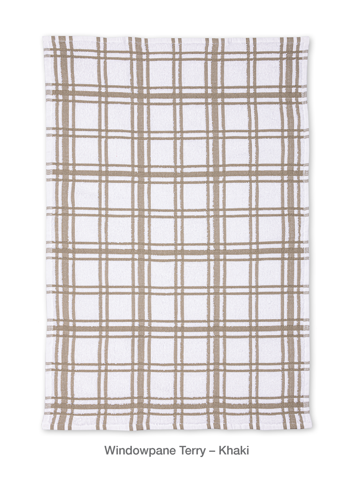 Khaki Terry Windowpane Towel
