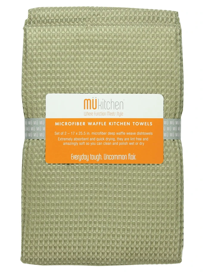 Pebble Microfiber Waffle Towels Set/2