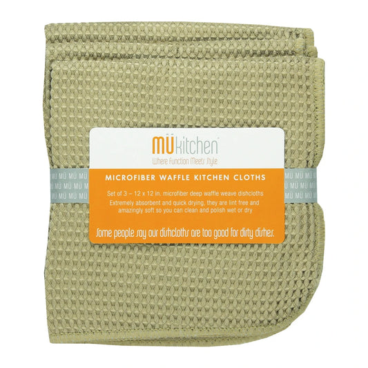 Pebble Microfiber Waffle Cloths Set/3