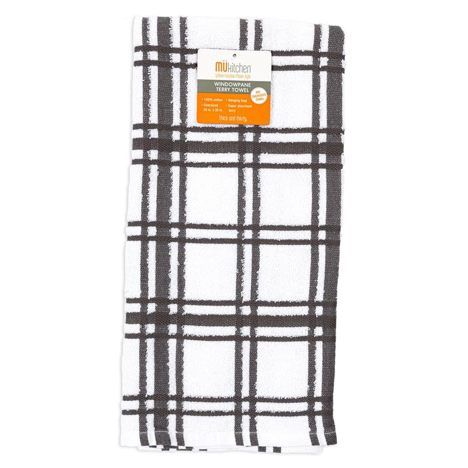Stainless Windowpane Terry Towel