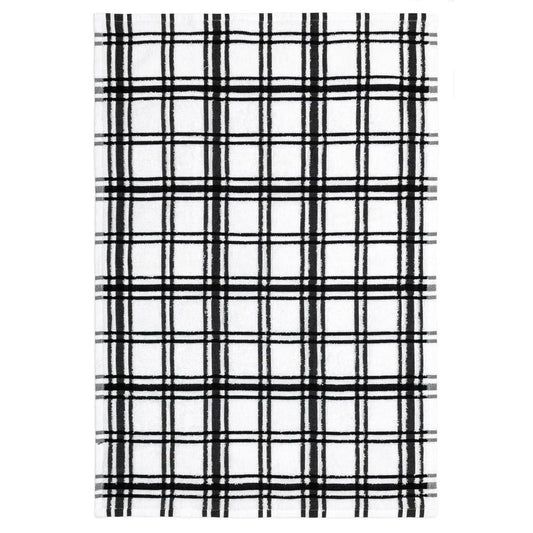 Onyx Windowpane Terry Towel
