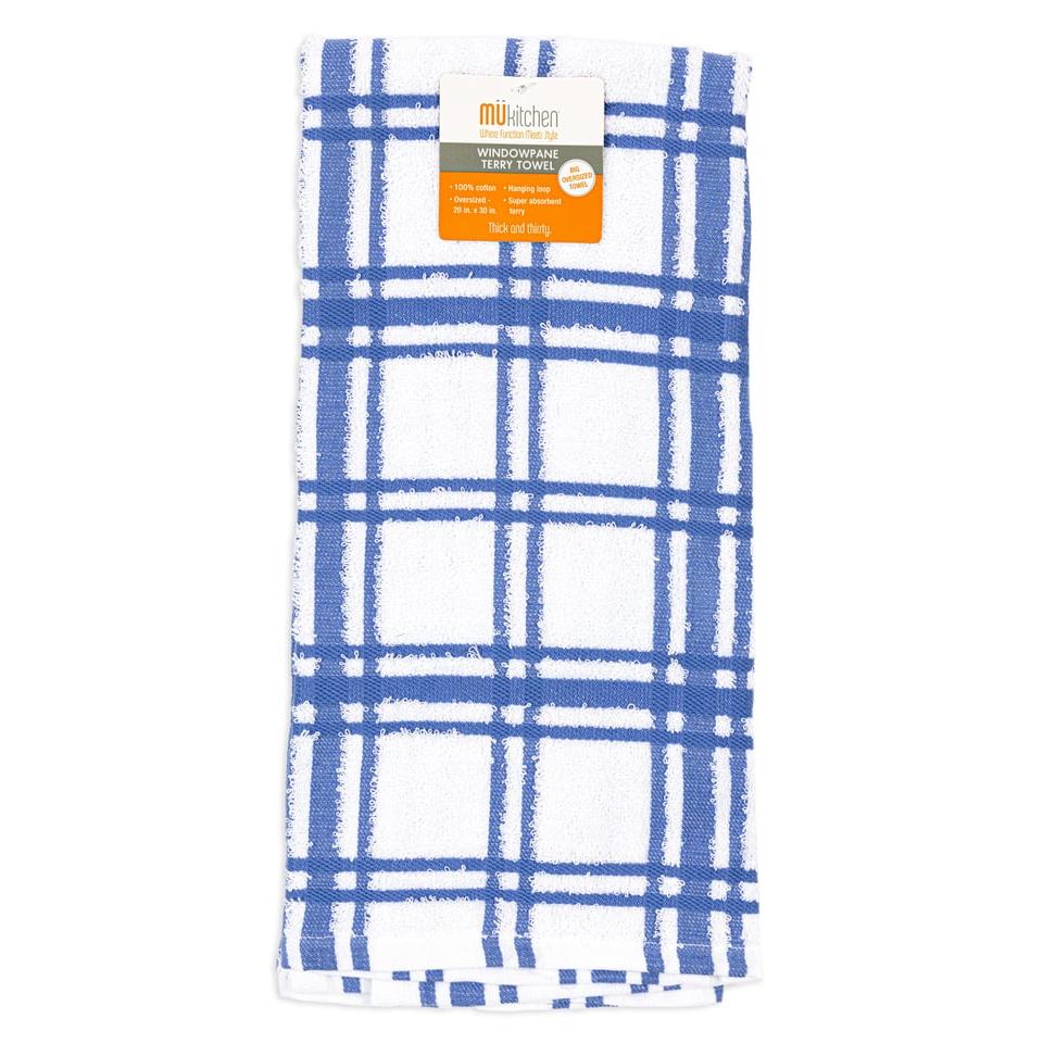Seaside Windowpane Terry Towel