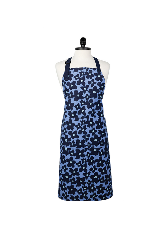 Periwinkle Floral Designer Chef Apron