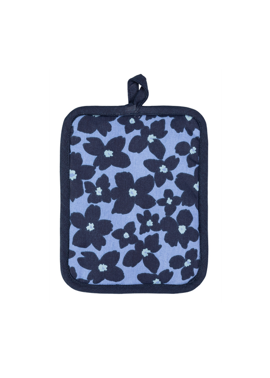 Periwinkle Floral Designer Potholder