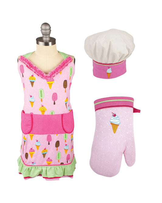 Kids Ice Cream Treats Apron Set