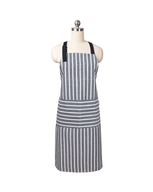 Onyx Pinstripes Designer Chef Apron