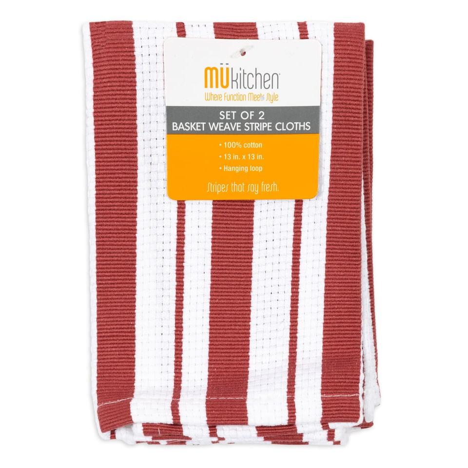 Brick Basket Weave Dish Cloths Set/2