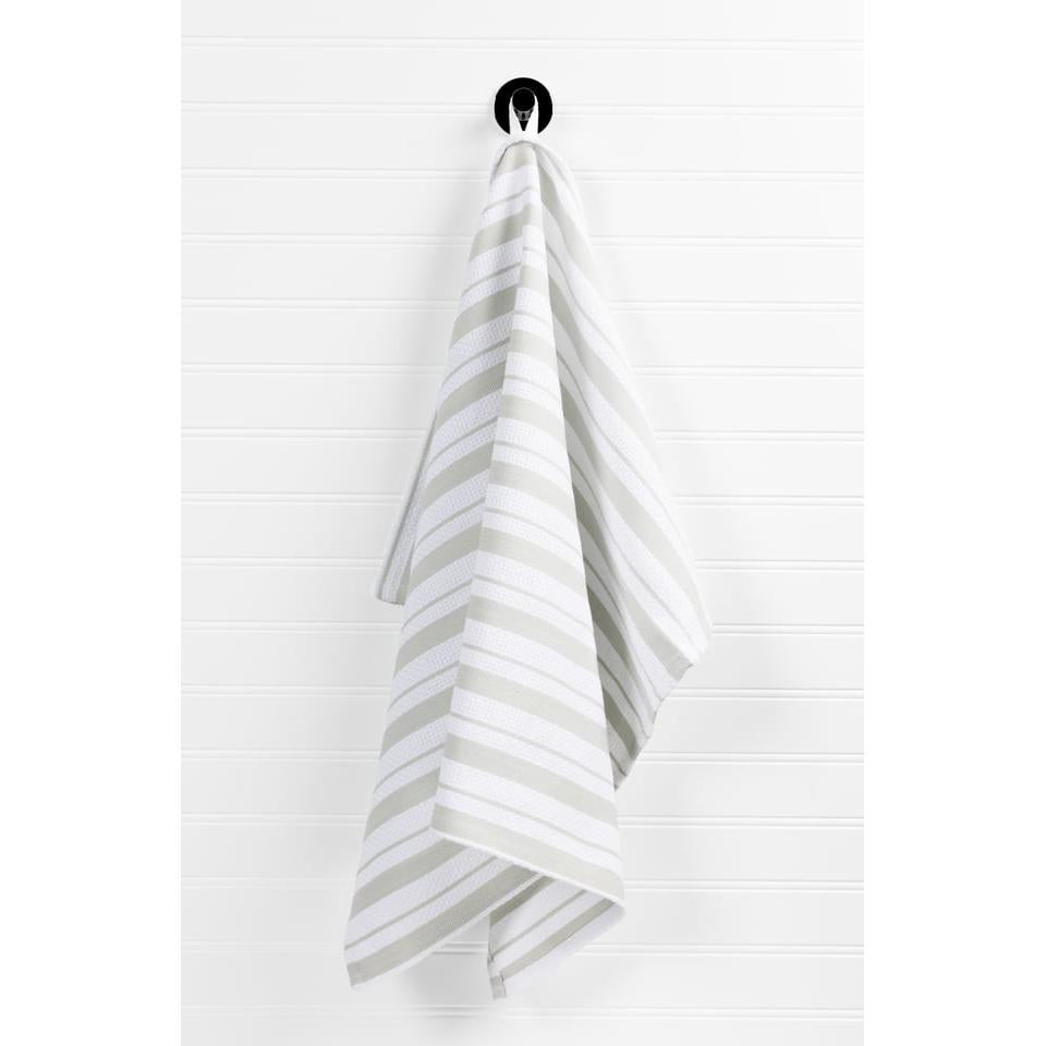 Misty Gray Basket Weave Towel