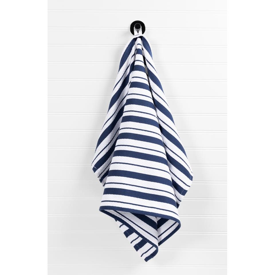 Ink Blue Basket Weave Towel