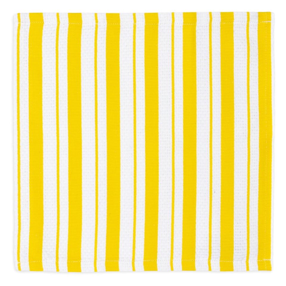 Yellow Basket Weave Dish Cloths Set/2