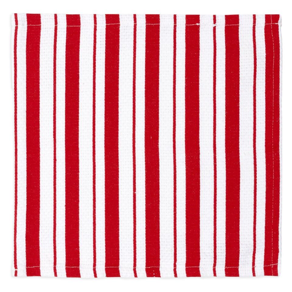 Crimson Basket Weave Dish Cloths Set/2