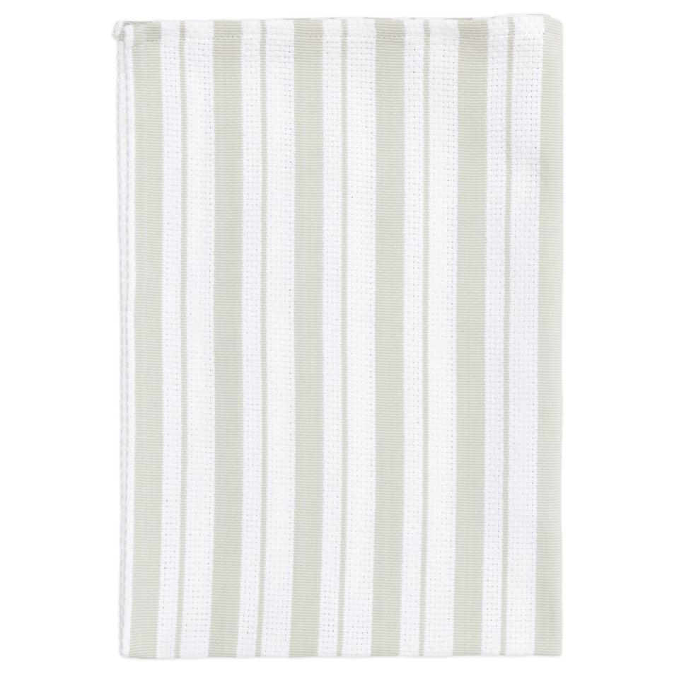 Misty Gray Basket Weave Towel