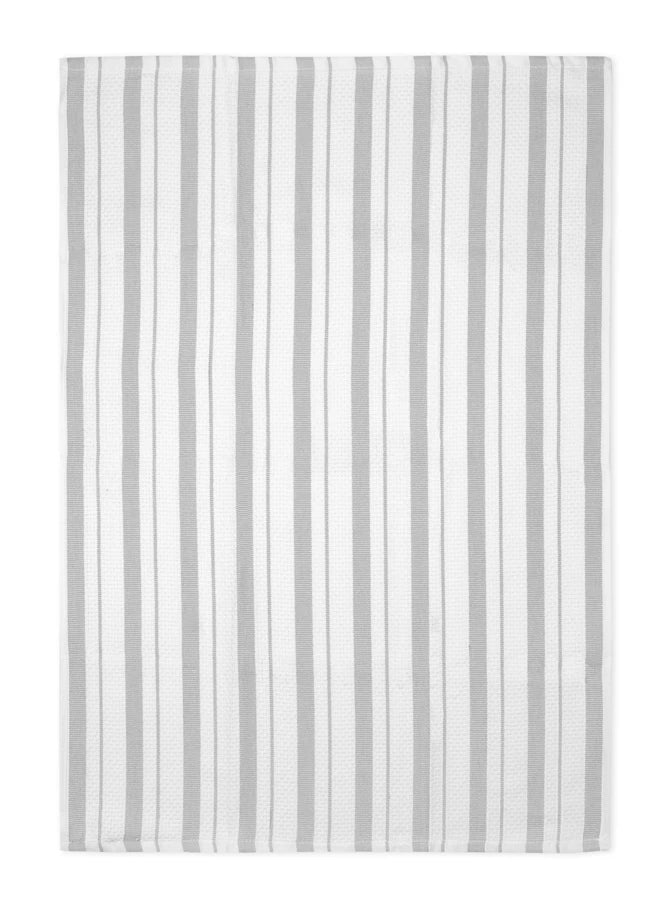 Misty Gray Basket Weave Towels