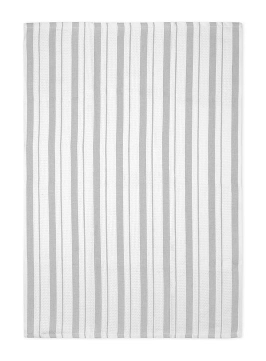 Misty Gray Basket Weave Towels