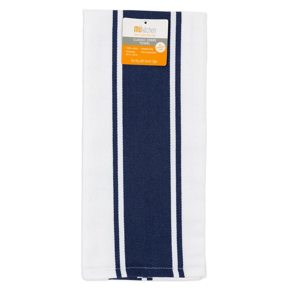 Ink Blue Classic Stripe Towel