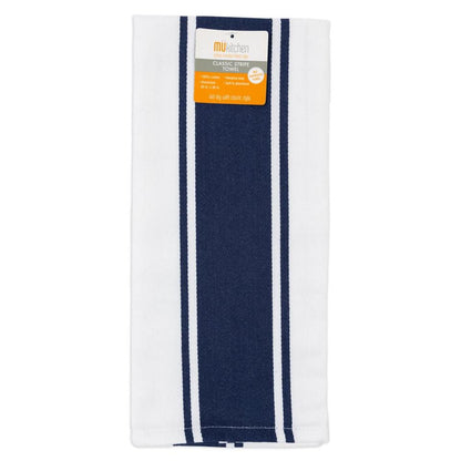 Ink Blue Classic Stripe Towel