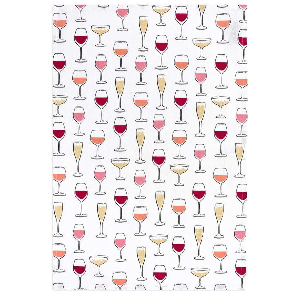 Wine Glasses Designer Towel