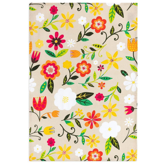 Retro Floral Designer Towel