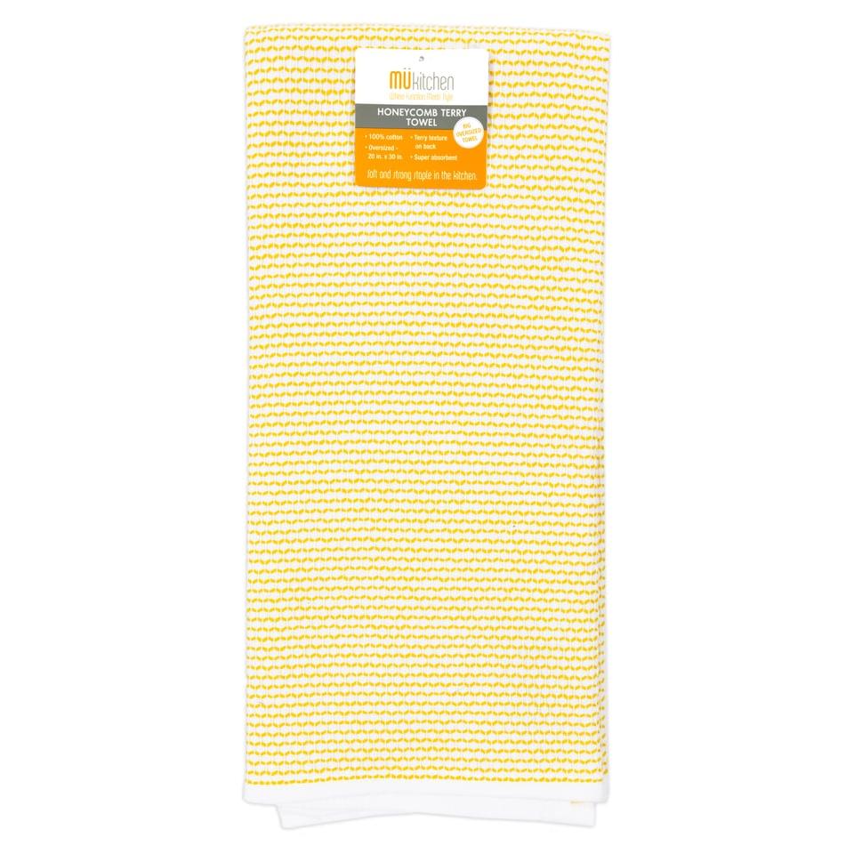 Lemon Honeycomb Terry Towel