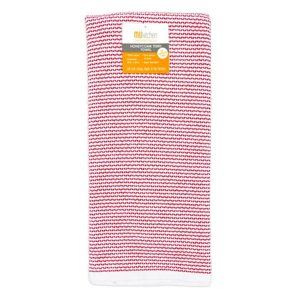 Cherry Honeycomb Terry Towel