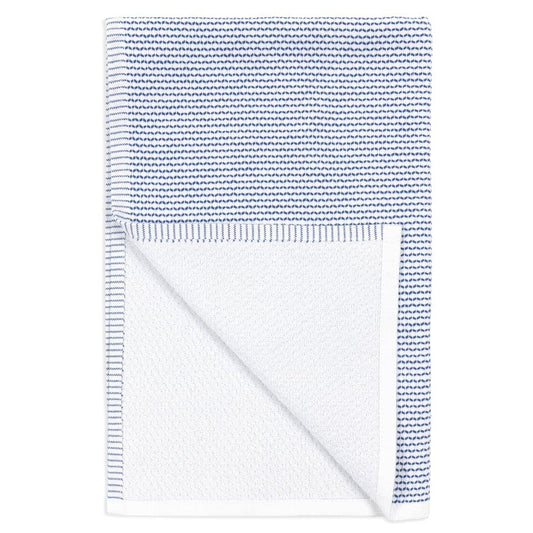 Classic Blue Honeycomb Terry Towel