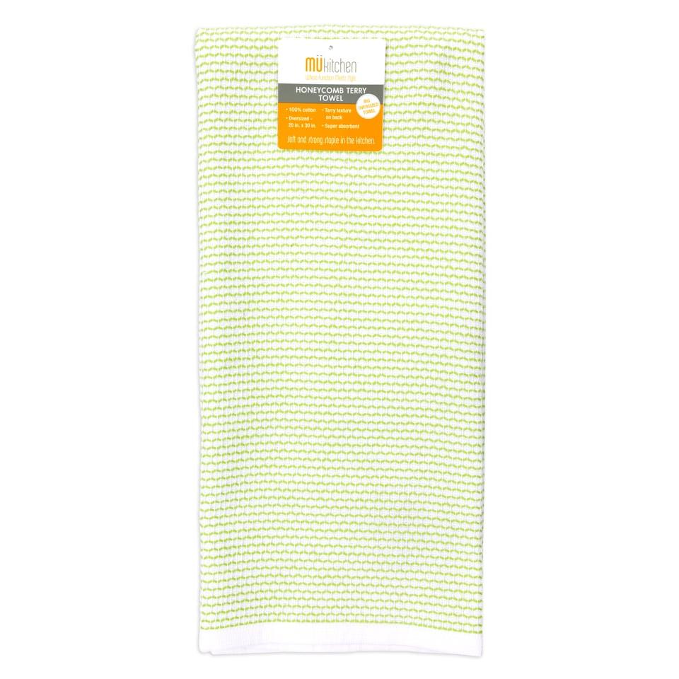 Green Grass Honeycomb Terry Towel