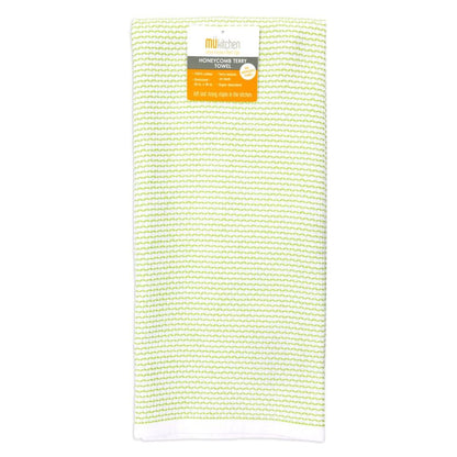 Green Grass Honeycomb Terry Towel