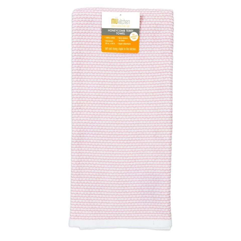 Pink Petals Honeycomb Terry Towel