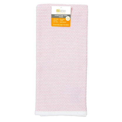 Pink Petals Honeycomb Terry Towel