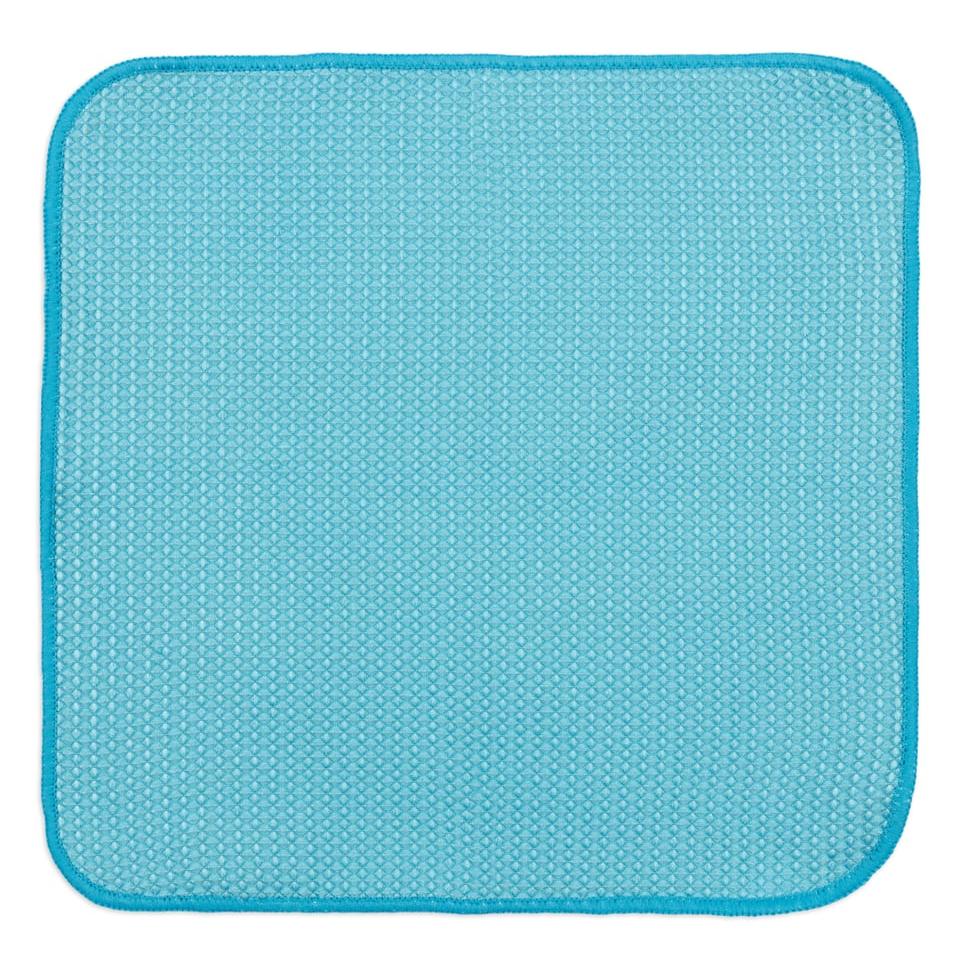 Sea Blue Microfiber Waffle Cloths Set/3