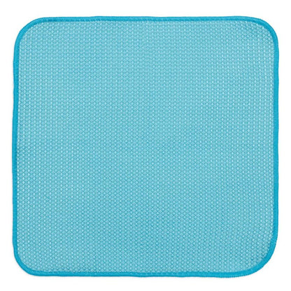 Sea Blue Microfiber Waffle Cloths Set/3