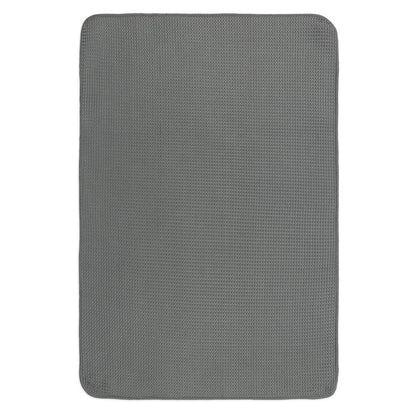 Cadet Gray Microfiber Waffle Towels Set/2