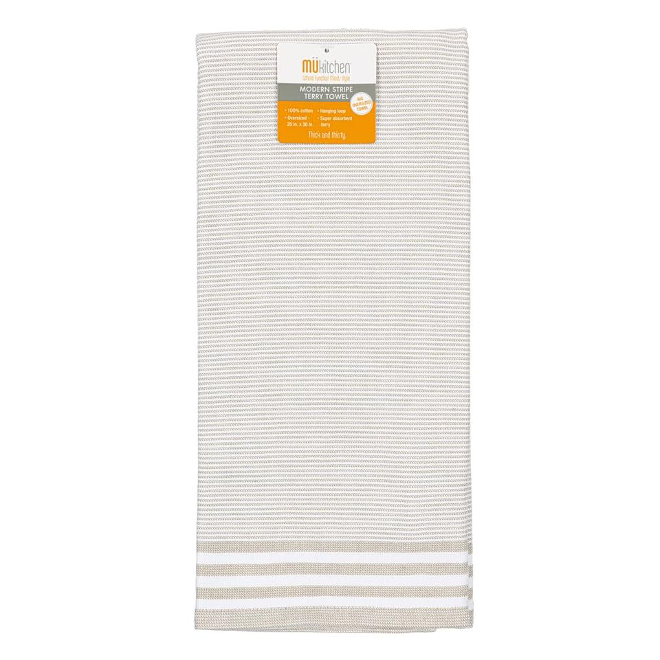 Khaki Modern Terry Towel