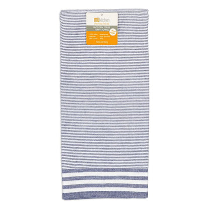 Ink Blue Modern Terry Towel