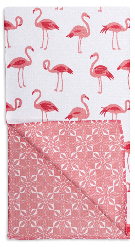 Flamingo Coast Vibe Recycled Towel 18x30