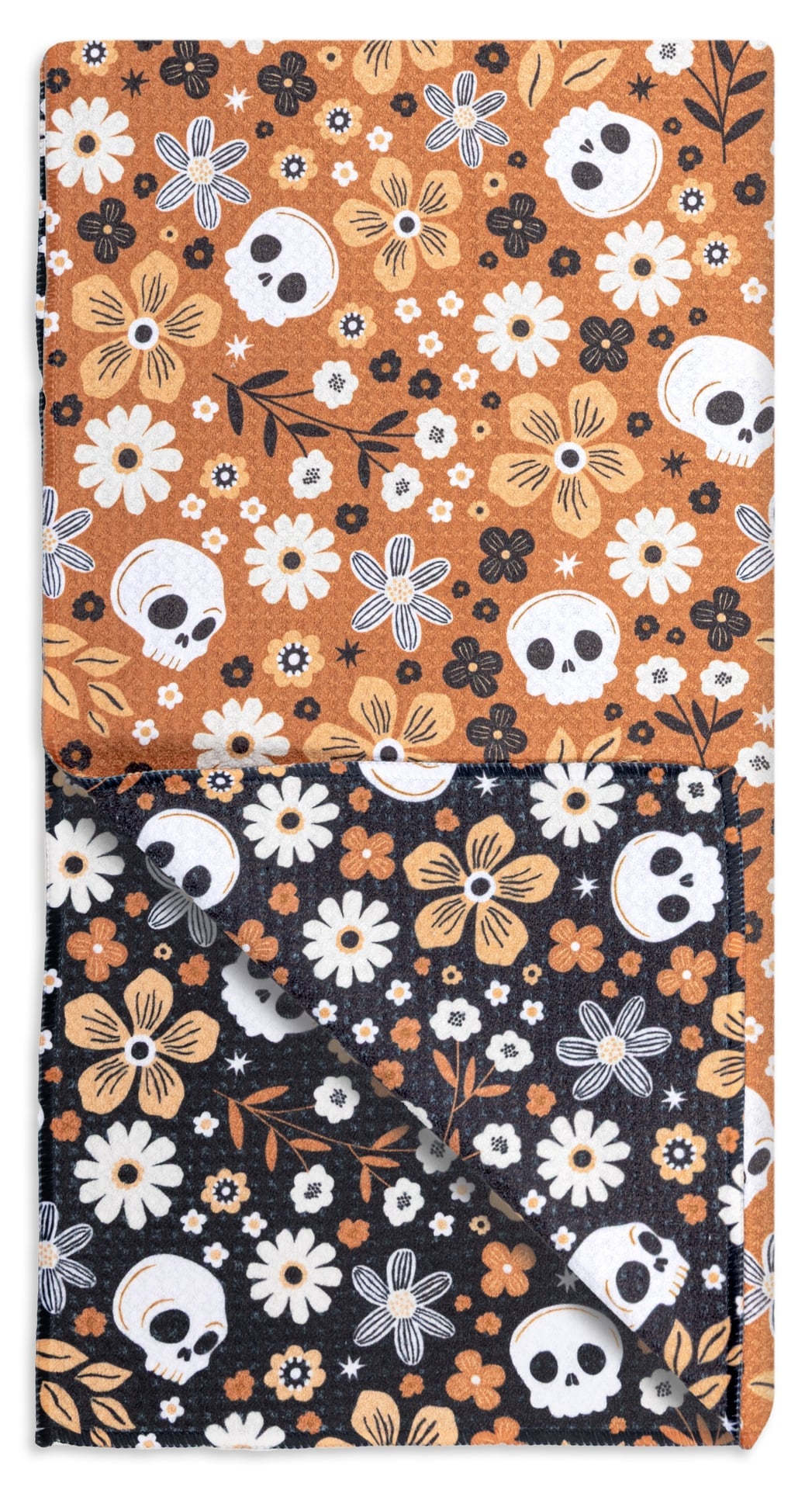 Floral Skull Vibe Recycled Towel 18x30