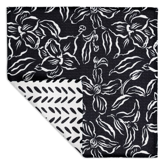 Black Floral Vibe Recycled Cloth Set/2