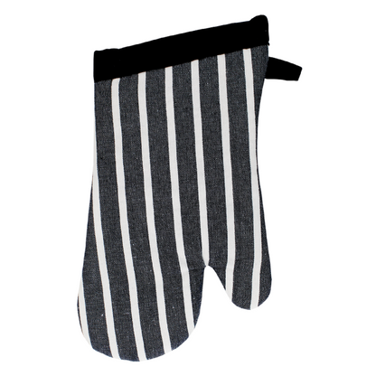 Onyx Pinstripe Designer Oven Mitt